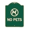 Signmission Designer Series Sign-No Pets, Green Heavy-Gauge Aluminum, 24" x 18", G-1824-9813 A-DES-G-1824-9813 - alternate 1